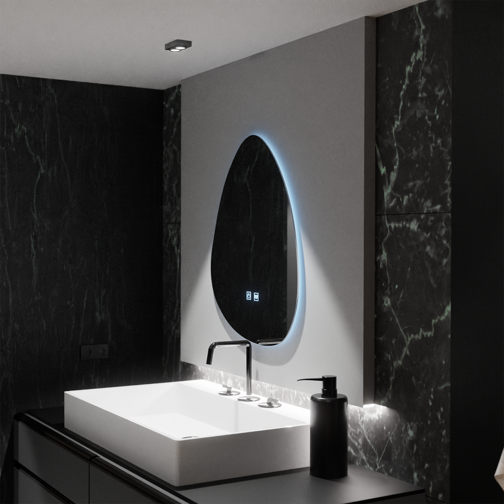 Organic LED Mirror 80x60cm, Fluido Touch, Demister System, Dimmable Mirrors Korman E Заглавие по подразбиране Alessandro Design
