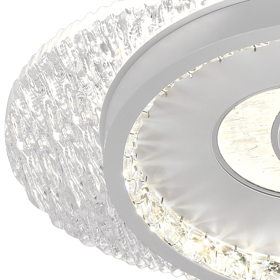 LED полилей PERU 34W, 2 кръга, студена/топла/неутрална светлина, бели LED полилеи Заглавие по подразбиране Alessandro Design