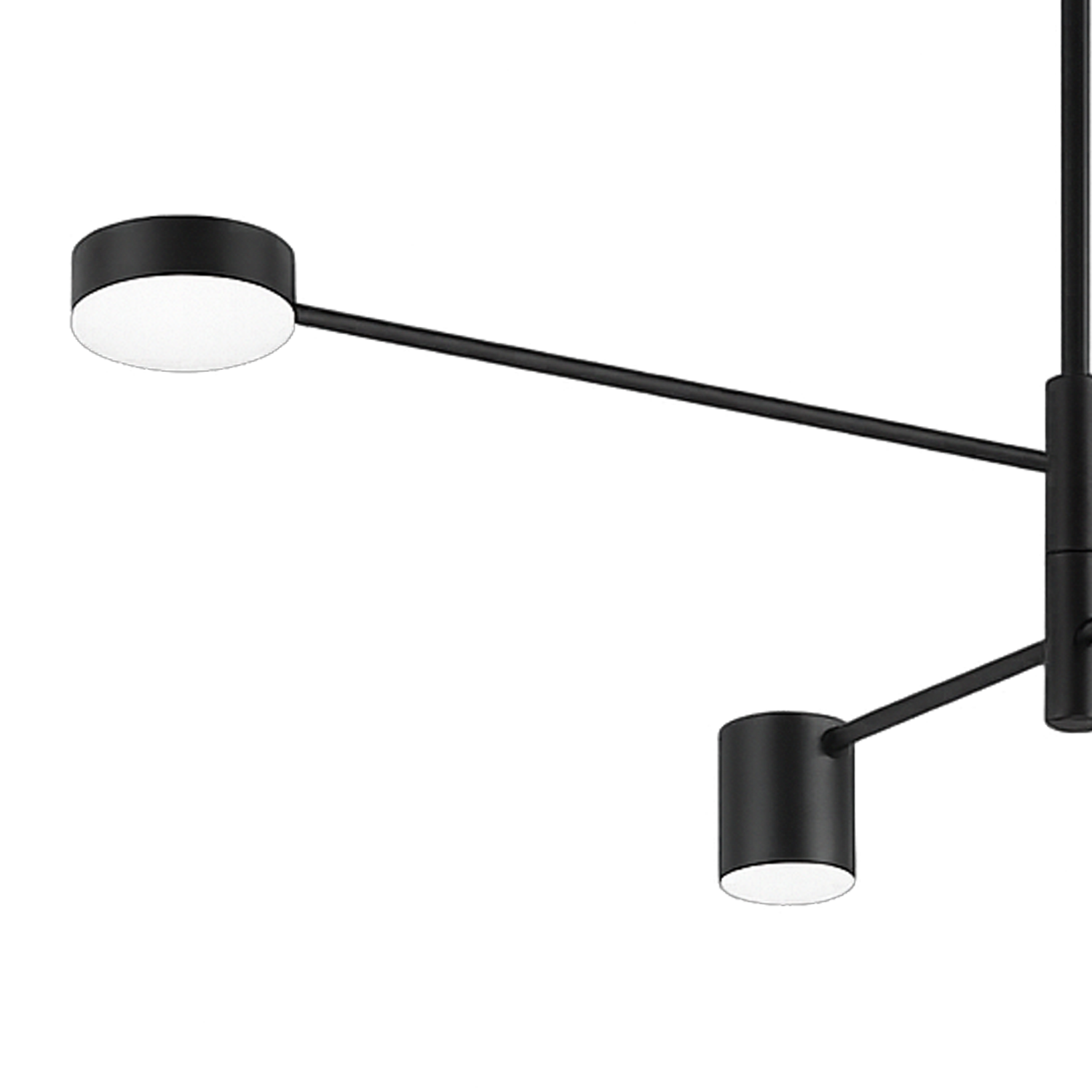GALIOS LED полилей 48W, 4 елемента, студена/топла/неутрална светлина, черен Модерни полилеи Заглавие по подразбиране Alessandro Design