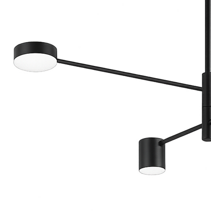 GALIOS LED полилей 48W, 4 елемента, студена/топла/неутрална светлина, черен Модерни полилеи Заглавие по подразбиране Alessandro Design