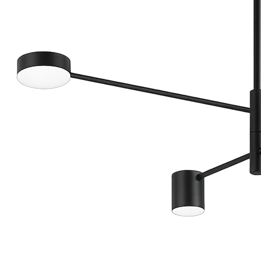 GALIOS LED полилей 48W, 4 елемента, студена/топла/неутрална светлина, черен Модерни полилеи Заглавие по подразбиране Alessandro Design
