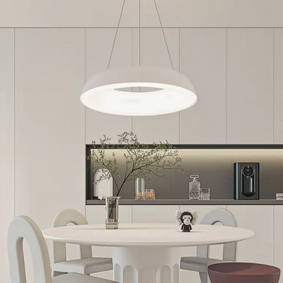 Окачен LED полилей с дистанционно CHIARA, 73W, Студена/Топла/Неутрална светлина, Димируем, Бял
