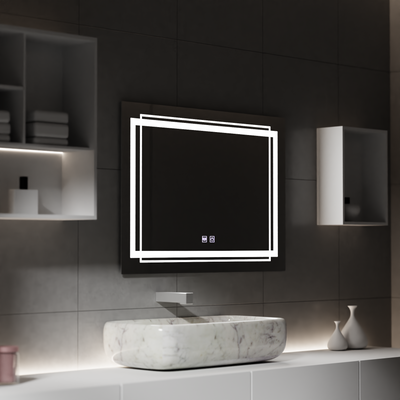 Правоъгълно LED огледало, 80x60см, KOVEN Touch, система против запотяване, димиране