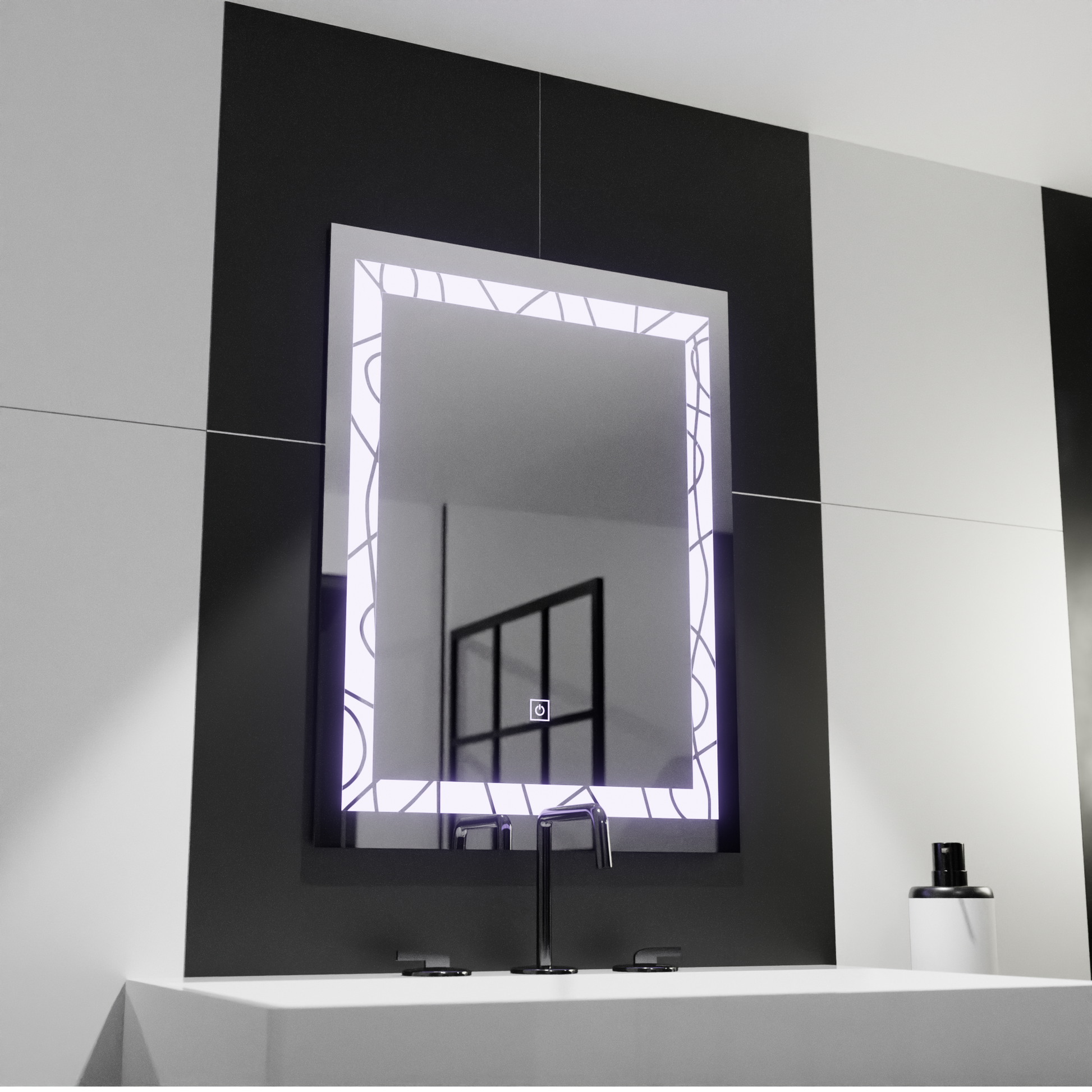 Правоъгълно LED огледало, 60x80cm, Deco Frame Basic Touch Mirrors Korman C Заглавие по подразбиране Alessandro Design