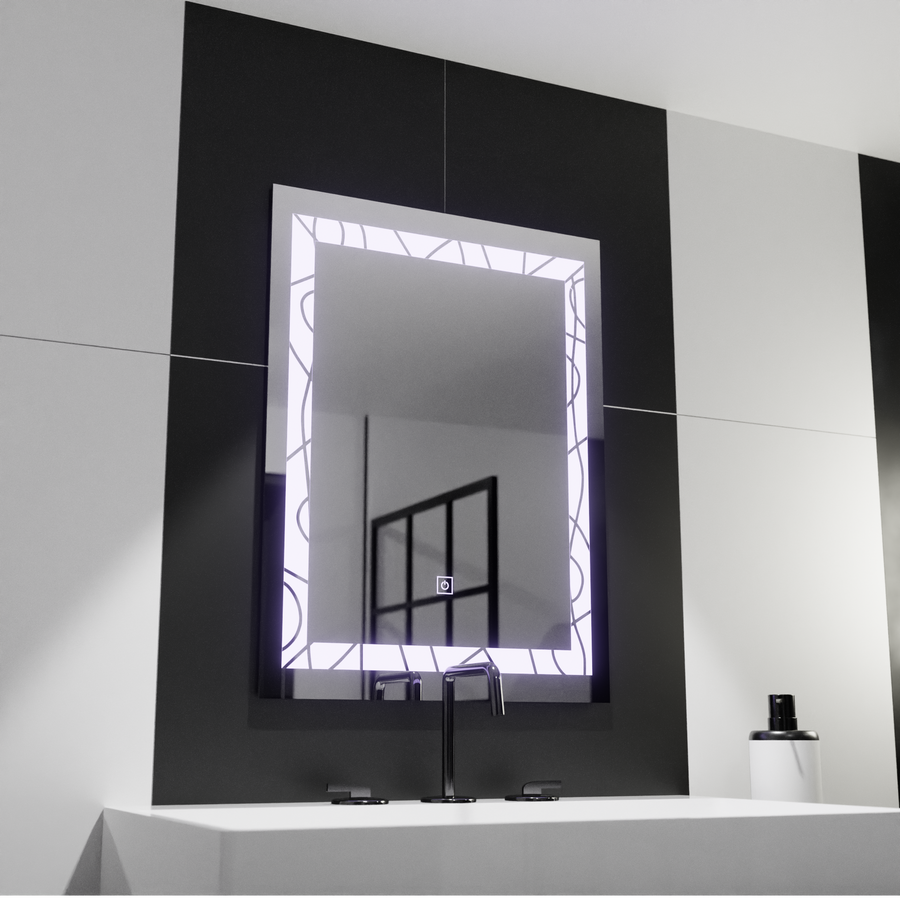 Правоъгълно LED огледало, 60x80cm, Deco Frame Basic Touch Mirrors Korman C Заглавие по подразбиране Alessandro Design