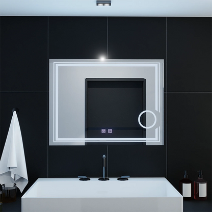 Правоъгълно LED огледало, 80x60cm, CANTO Touch, Demister System, Dimable