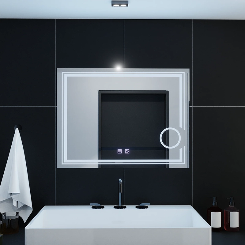 Правоъгълно LED огледало, 80x60cm, CANTO Touch, Demister System, Dimable