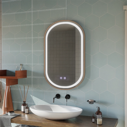 Огледало LED Touch Impora Demist System 50x80 см Рамка от розово злато