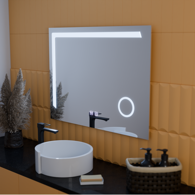 Правоъгълно LED огледало, 80x60 см, Linea Touch, система против запотяване, димиране