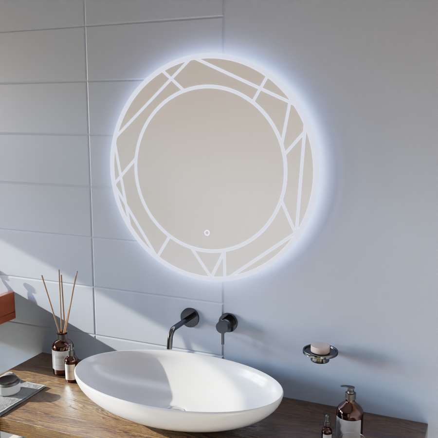 Огледало LED Touch ASTRIX, 70cm, 6000K, димируемо, система против запотяване Огледала Korman E Заглавие по подразбиране Alessandro Design