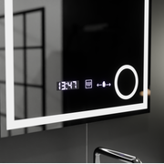 Правоъгълно LED огледало, 60x60 см, Souverain MotionGlow Marcello, система за обезпотяване, часовник и термометър, козметична лупа, димируеми огледала Marcello Заглавие по подразбиране Alessandro Design