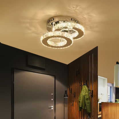 LED кристален полилей ROYALO ROTONDA 26W, 2 кръга, студена/топла/неутрална светлина, лъскав хром LED полилеи Заглавие по подразбиране Alessandro Design