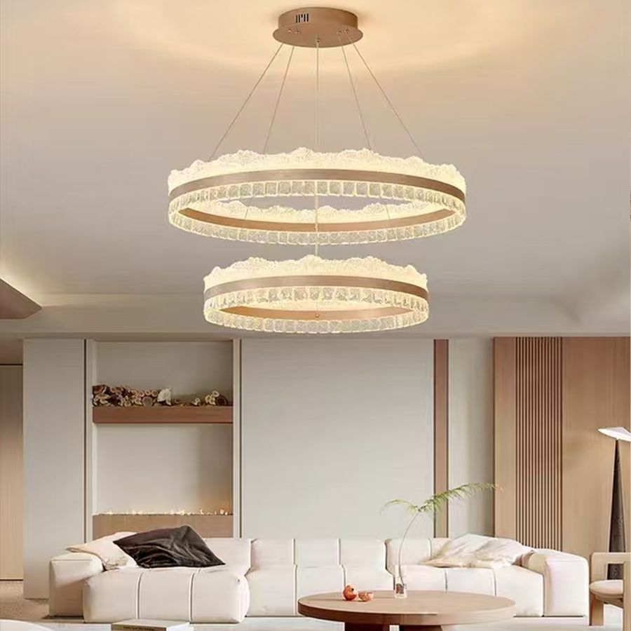 Lustra LED suspendata cu telecomanda NIVALIS, 126W, lumina Rece/Calda/Neutra, Dimabila,Inaltime Reglabila, Auriu Lustre LED cu Telecomanda Default Title Alessandro Design
