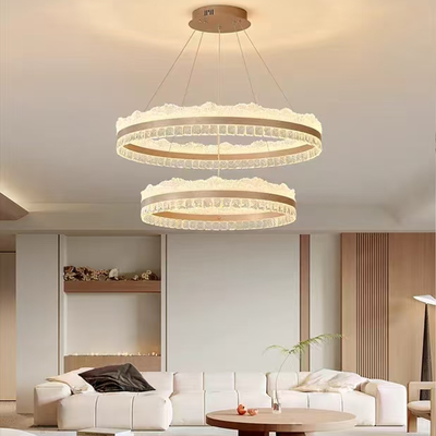 LED полилей, окачен с дистанционно управление на Nivalis, 126W, студена/гореща/неутрална светлина, нестабилна, регулируема височина, злато