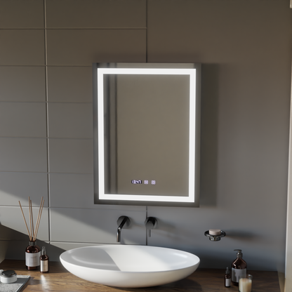 MODENA LED Touch Mirror Система против запотяване, часовник и температура 60x80 cm Korman S Огледала Заглавие по подразбиране Alessandro Design