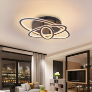LED полилей с дистанционно управление TIANA 78W, 3 Елипси, Студена/Топла/Неутрална светлина, Димируем, Черен LED полилей с дистанционно управление Заглавие по подразбиране Alessandro Design