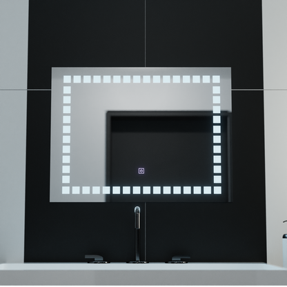 Правоъгълно LED огледало, 80x60cm, Grid Light Basic Touch Mirrors Korman C Заглавие по подразбиране Alessandro Design