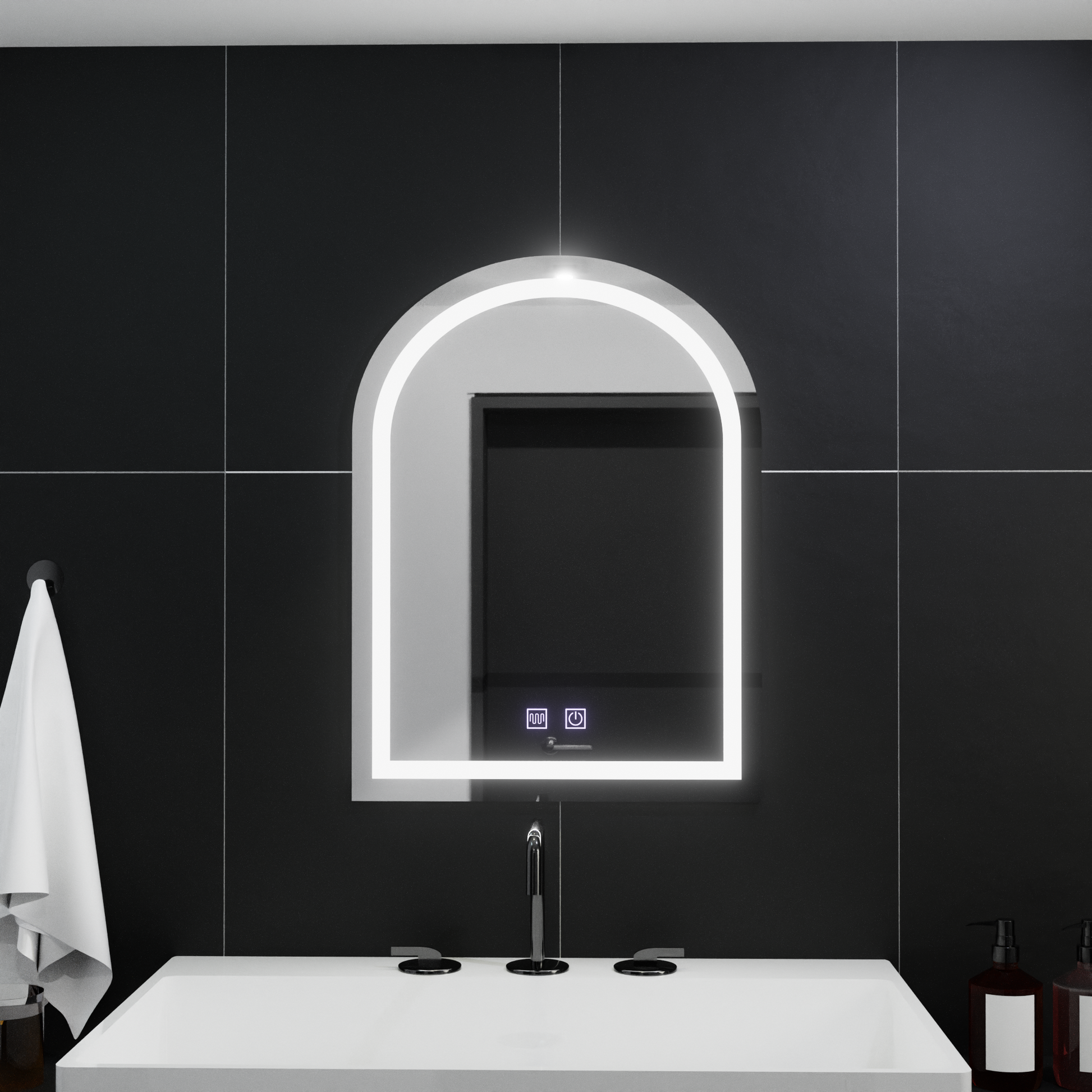 Сводесто LED огледало 60x80cm, Arco Touch, Demister System, Dimmable Mirrors Korman E Заглавие по подразбиране Alessandro Design