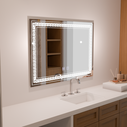 Правоъгълно LED огледало 80x60 Touch Volta Система против запотяване Огледала Korman E Заглавие по подразбиране Alessandro Design