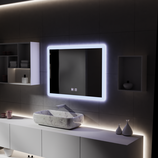 Правоъгълно LED огледало, 80x60cm, Touch VENERA, Demister System, Dimmable Mirrors Korman E Заглавие по подразбиране Alessandro Design