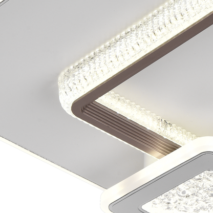 LED полилей NYXORA 51W, 3 квадрата, студена/топла/неутрална светлина, бели LED полилеи Заглавие по подразбиране Alessandro Design