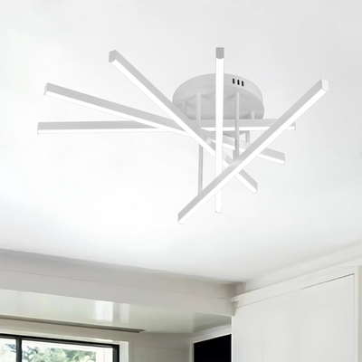 LED полилей с дистанционно управление GIO, 68 W, 5 елемента, студена/студена/неутрална светлина, димируем, бял