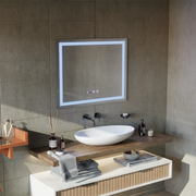 MODENA LED Touch Mirror Система против запотяване, часовник и температура 80x60 см