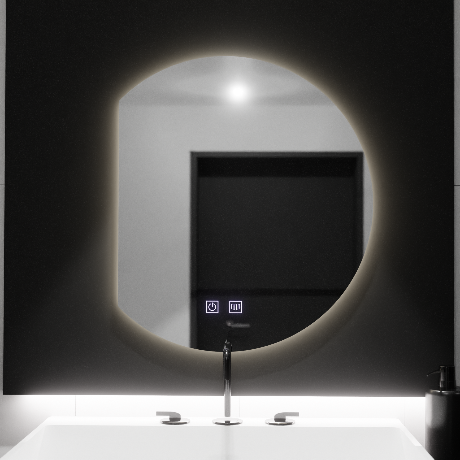 Semiluna LED Mirror 54x60, Arcana Touch, Demister System, Dimable Mirrors Korman E Заглавие по подразбиране Alessandro Design