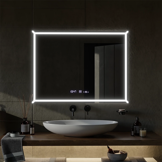 Правоъгълно LED огледало, 80x60cm, VillayTouch Marcello, Demister System, Dimable