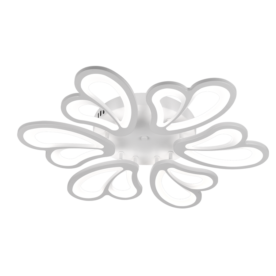 LED полилей с дистанционно управление BLOSSOM 78W, 6 венчелистчета, диаметър 60 см, студена/топла/неутрална светлина, димиране, бял LED полилей с дистанционно управление Default Title Alessandro Design