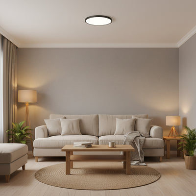SOLIS LED плафон 47cm 70W Cold Light Черен