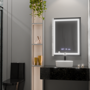 Правоъгълно LED огледало, 75x90 см, Verite MotionGlow Marcello, система против мъгла, часовник и термометър, димируеми огледала Marcello Заглавие по подразбиране Alessandro Design