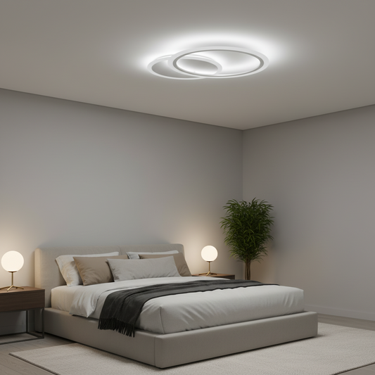 LED полилей с дистанционно управление LUCY 27W, 2 кръга, студена/топла/неутрална светлина, димируем, бял LED полилей с дистанционно управление Default Title Alessandro Design