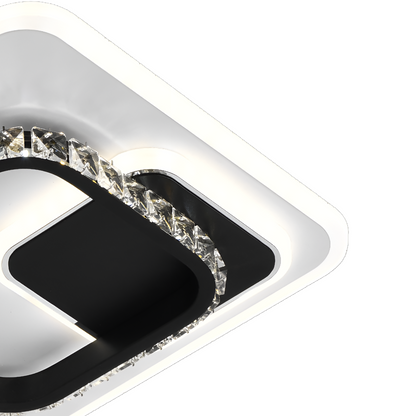 Кристален LED полилей ARIELLA 39W, квадрат, студена/топла/неутрална светлина, черен LED полилей Заглавие по подразбиране Alessandro Design