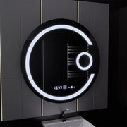 LED кръгло огледало, 22W, 70 см, Visio MotionGlow Marcello, система за обезпотяване, часовник и термометър, козметична лупа, затъмняващи се огледала Marcello Заглавие по подразбиране Alessandro Design