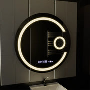 LED кръгло огледало, 22W, 70 см, Visio MotionGlow Marcello, система за обезпотяване, часовник и термометър, козметична лупа, затъмняващи се огледала Marcello Заглавие по подразбиране Alessandro Design