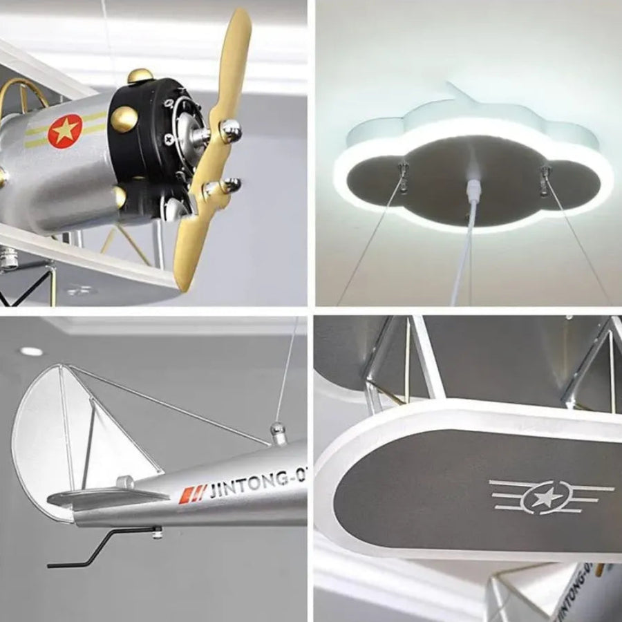 Висящ LED полилей AVION 148W, Студена/Топла/Неутрална светлина, Сребро Детски полилеи Заглавие по подразбиране Alessandro Design
