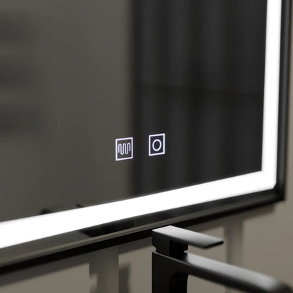 Правоъгълно LED огледало 60x90cm EDGE Touch Demister System, Black Frame Mirrors Korman E Заглавие по подразбиране Alessandro Design