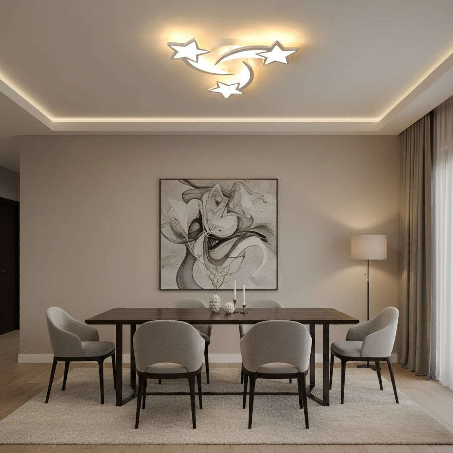 LED полилей с дистанционно управление IPOMOEA 51W, 3 звезди, студена/топла/неутрална светлина, димируем, бял LED полилей с дистанционно управление Заглавие по подразбиране Alessandro Design