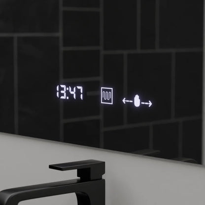 Правоъгълно LED огледало, 120x80 см, ABSOLU MotionGlow Marcello, система за обезпотяване, часовник и термометър, козметична лупа, димируеми огледала Marcello Заглавие по подразбиране Alessandro Design