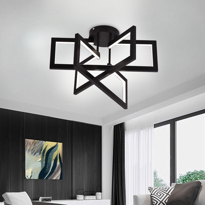 Lustra LED cu telecomanda 72W, 3 Elemente, lumina Rece/Calda/Neutra, Dimabila, Negru, LT750/3BK Lustre LED cu Telecomanda Default Title Alessandro Design