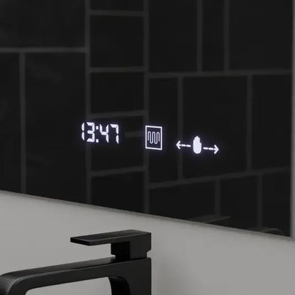 Правоъгълно LED огледало, 80x60cm, ABSOLU MotionGlow Marcello, система за обезпотяване, часовник и термометър, козметична лупа, димируеми огледала Marcello Заглавие по подразбиране Alessandro Design