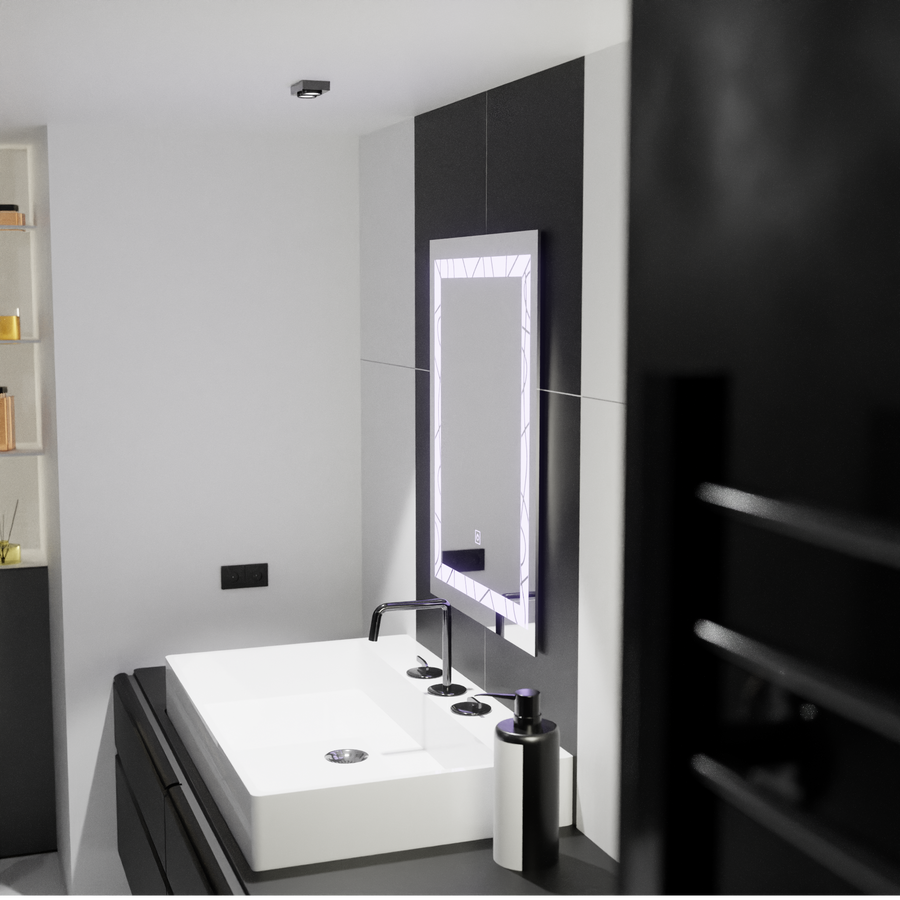 Правоъгълно LED огледало, 60x80cm, Deco Frame Basic Touch Mirrors Korman C Заглавие по подразбиране Alessandro Design
