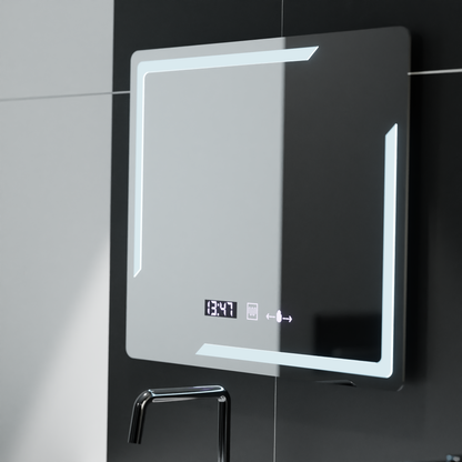 Правоъгълно LED огледало, 80x60cm, Rayonnement MotionGlow Marcello, Demister System, Clock & Thermometer, Dimable Mirrors Marcello Заглавие по подразбиране Alessandro Design