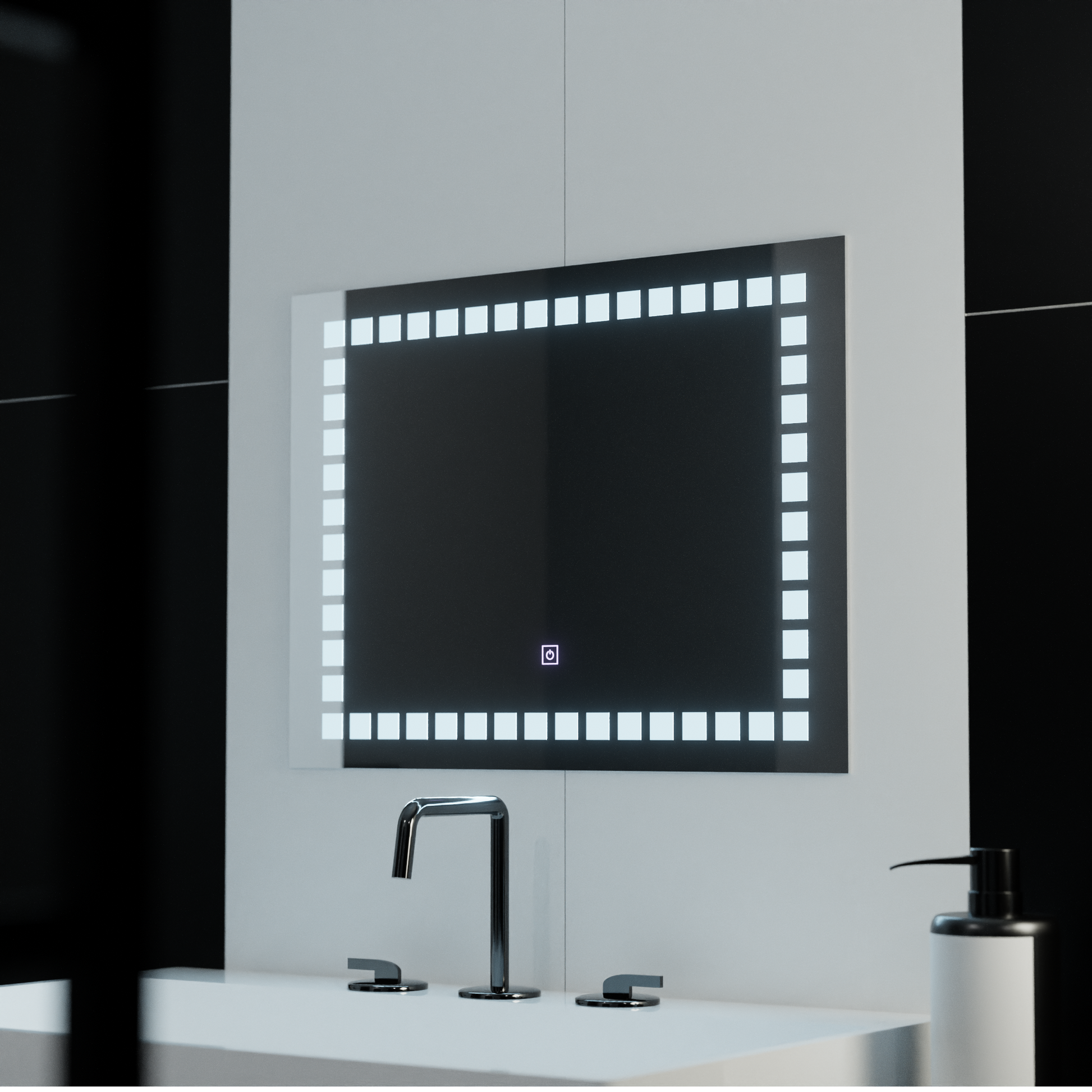 Правоъгълно LED огледало, 80x60cm, Grid Light Basic Touch Mirrors Korman C Заглавие по подразбиране Alessandro Design