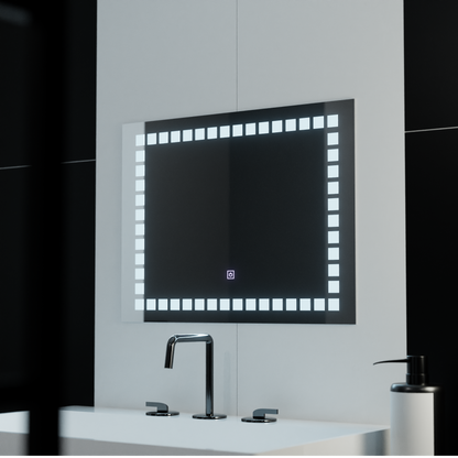 Правоъгълно LED огледало, 80x60cm, Grid Light Basic Touch Mirrors Korman C Заглавие по подразбиране Alessandro Design