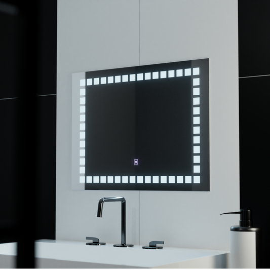 Правоъгълно LED огледало, 80x60cm, Grid Light Basic Touch Mirrors Korman C Заглавие по подразбиране Alessandro Design