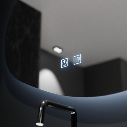 Органично LED огледало 60x60 см, Duna Touch, система против запотяване, димируеми огледала Korman E Заглавие по подразбиране Alessandro Design