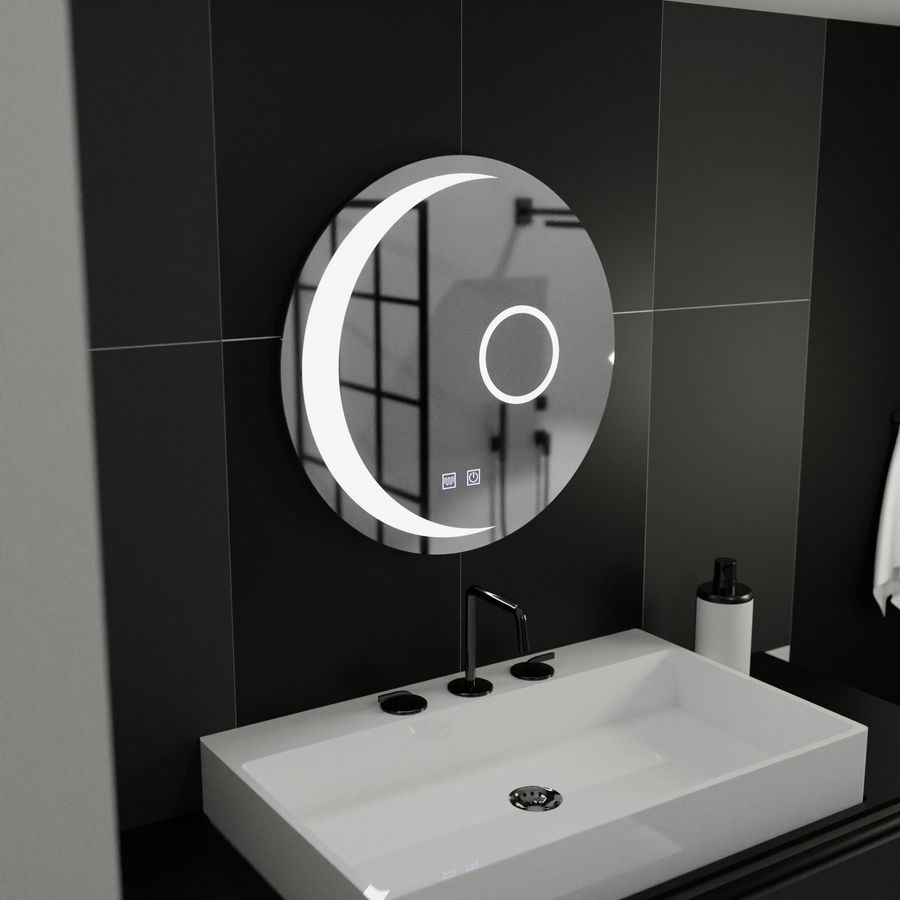 LED кръгло огледало, 60 см, Orbis Touch, система против запотяване, димируеми огледала Korman E Заглавие по подразбиране Alessandro Design