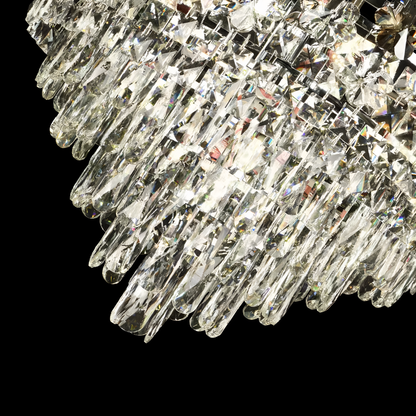 Candelabru Cristal FLORENCE Eleganza, 9x E14, Diametru 50cm, Crom Lucios, Inaltime Reglabila Candelabre Cristal Default Title Alessandro Design